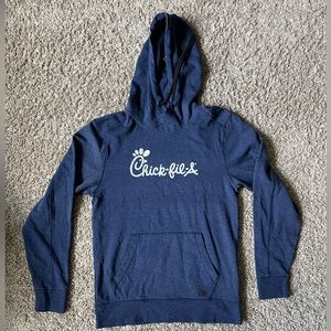 Chick-Fil-A Long Sleeve Blue Hoodie New Era Size Small